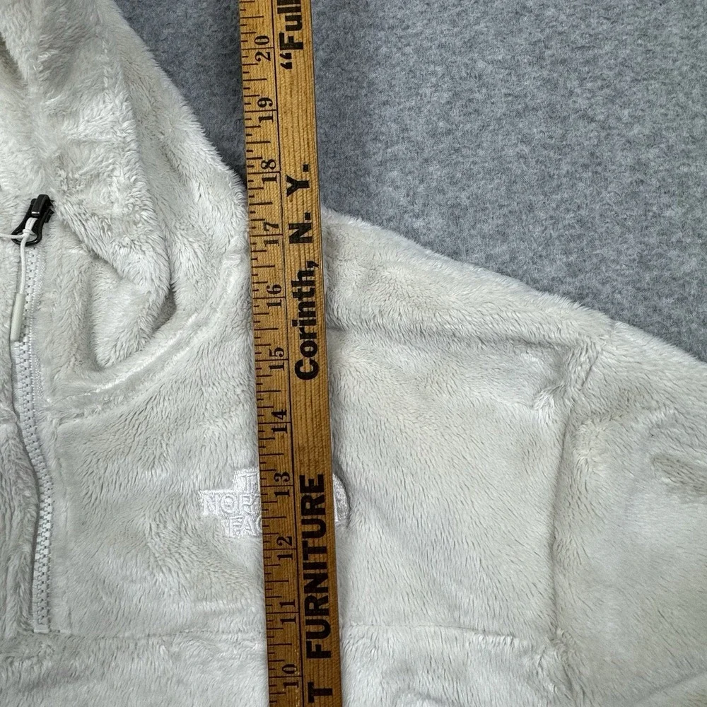 The North Face Osito 1/2 Zip Hoodie Womens XS Gardenia White Soft Cozy Cropped